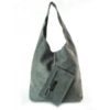 WOREK ZAMSZ SZARY SHOPPER BAG WŁOSKA SKÓRZANA TORBA XL A4
