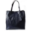 TOREBKI SKÓRZANE ZE SKÓRY NATURALNEJ SHOPPER BAG  GENUINE LEATHER NA RAMIĘ  A4  GRANATOWA  GL46BS